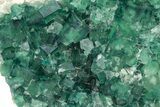 Green, Fluorescent, Cubic Fluorite Crystals - Madagascar #246155-1
